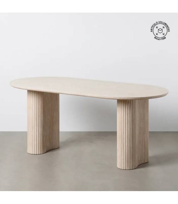 Ovalus stalas STONE180x90 beige