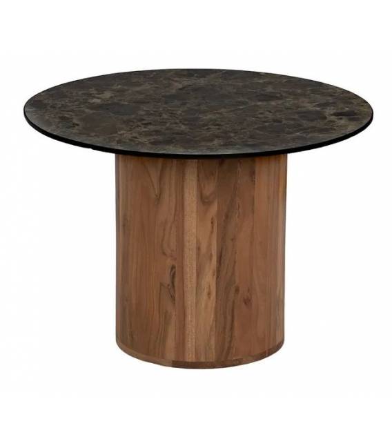 Kavos staliukų komplektas WOOD Ø80/Ø60 marmuro (2vnt.)