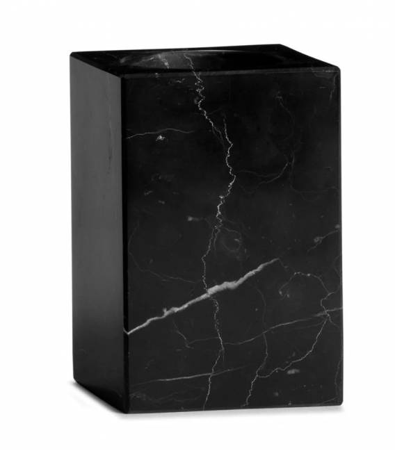 Dantų šepetėlių laikiklis MARBLE BLACK 7x10,5 juodas