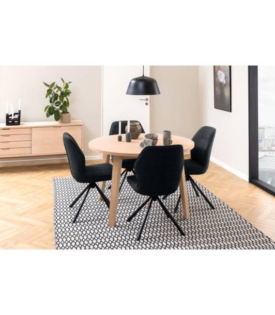 Išskleidžiamas stalas 23040 Ø120(220) šviesiai rudas