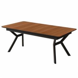 Išskleidžiamas stalas PAPAYA 162(228)x90 american walnut/ black