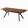 Išskleidžiamas stalas PAPAYA 162(228)x90 american walnut/ black