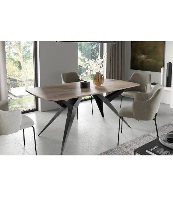 Išskleidžiamas stalas AMIS 180(256)x90 teracotta
