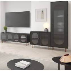 TV spintelė TELVI 161x38 juoda