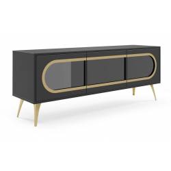 TV spintelė LOSO 161x38 juoda