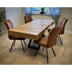 Transformuojamas kavos staliukas EXALTO 120(210)x80 oak veneer