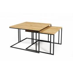 Kavos staliukų komplektas ASTO 76x66 sonoma (2vnt.)