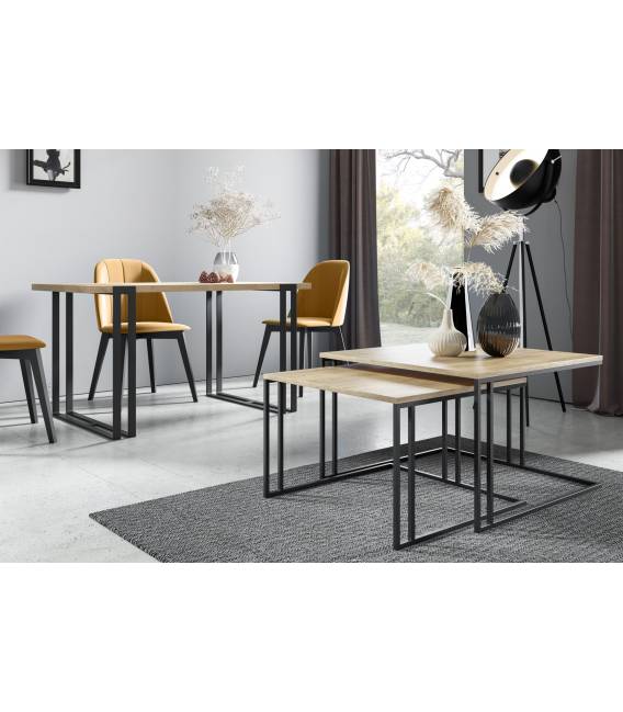 Kavos staliukų komplektas ASTO 76x66 sonoma (2vnt.)