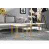 Kavos staliukų komplektas ASTO 76x66 marble bianco (2vnt.)