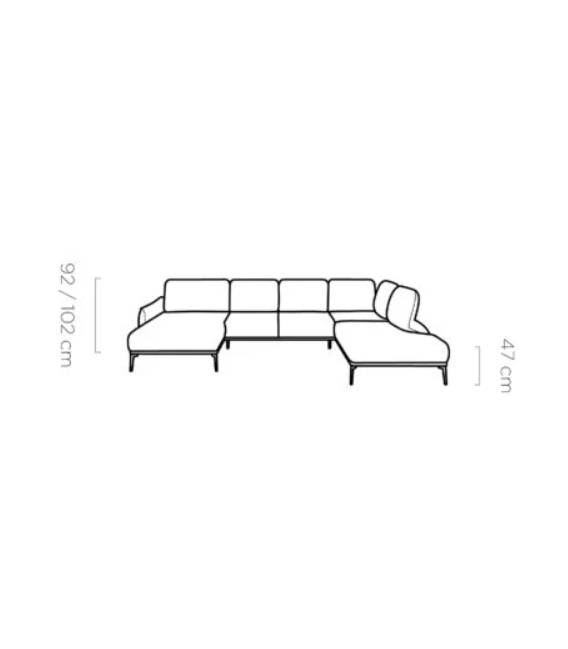 Minkštas kampas STORM XL 387x231 rudas