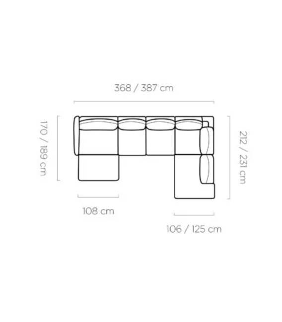 Minkštas kampas STORM XL 387x231 rudas