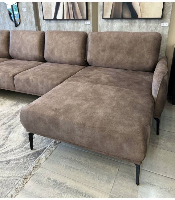 Minkštas kampas STORM XL 387x231 rudas