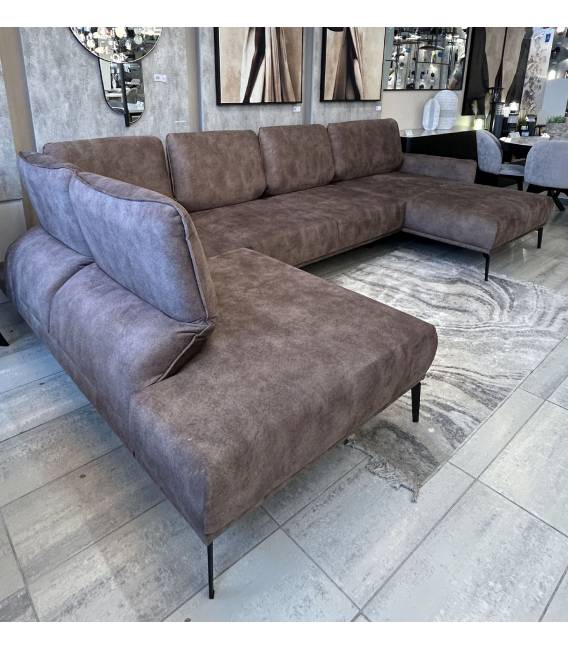 Minkštas kampas STORM XL 387x231 rudas