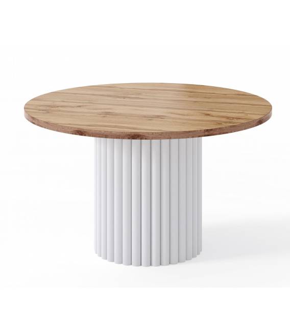 Kavos staliukas TODAL Ø67 baltas/ąžuolo
