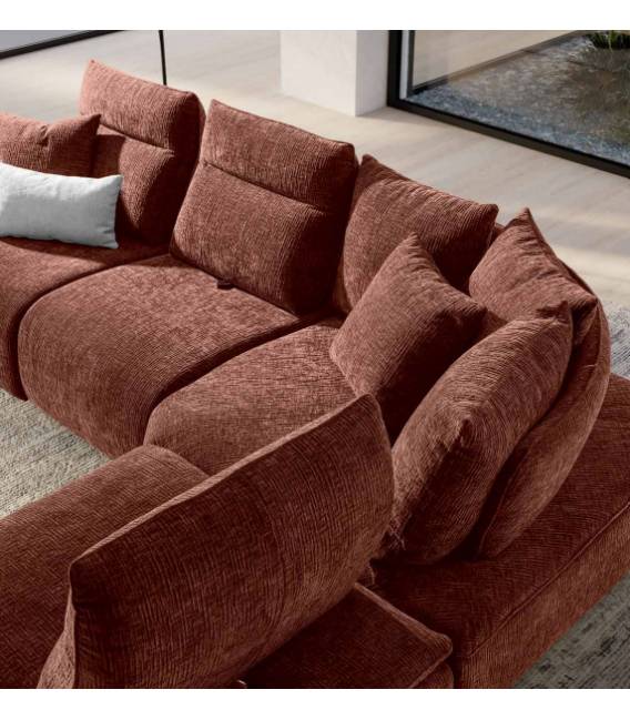 Minkštas kampas SIRO 374x297 rausvas