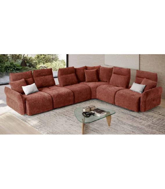 Minkštas kampas SIRO 374x297 rausvas