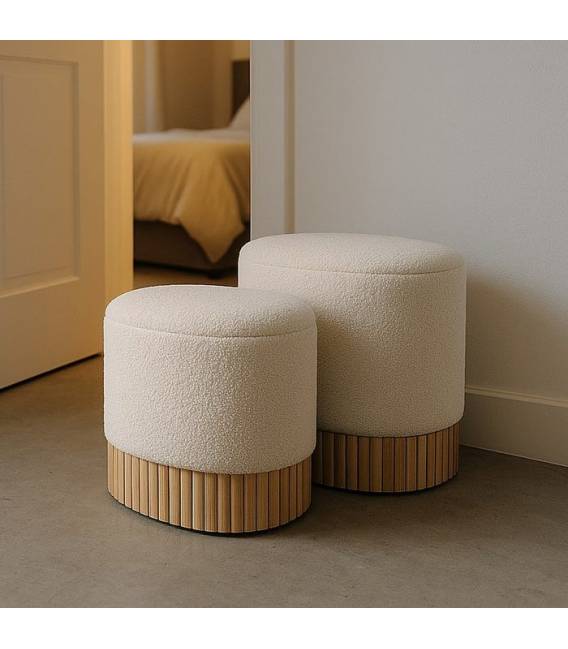 Pufai GIO 44x45/40x39 kreminė (2vnt.)