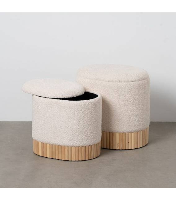 Pufai GIO 44x45/40x39 kreminė (2vnt.)