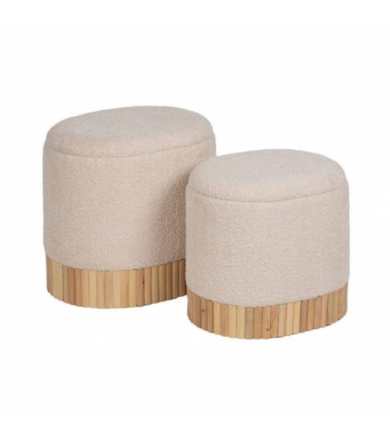 Pufai GIO 44x45/40x39 kreminė (2vnt.)