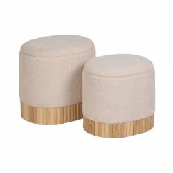 Pufai GIO 44x45/40x39 kreminė (2vnt.)