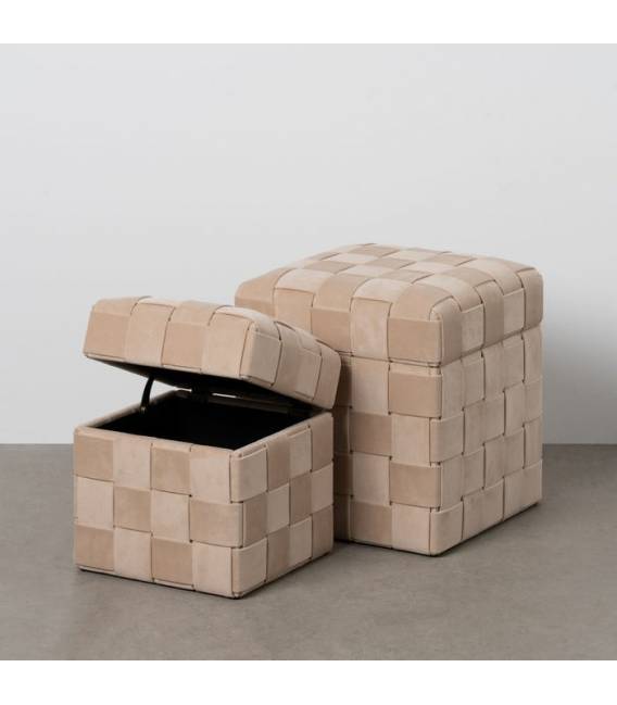 Pufai ELEME 40x43/32x36 beige (2vnt.)