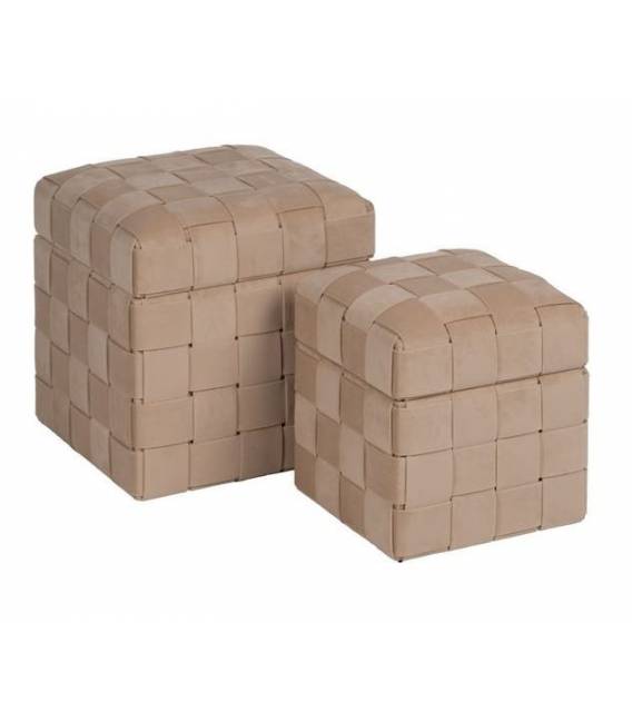 Pufai ELEME 40x43/32x36 beige (2vnt.)