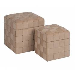 Pufai ELEME 40x43/32x36 beige (2vnt.)