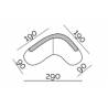 Sofa CLIFF 290x90 balta