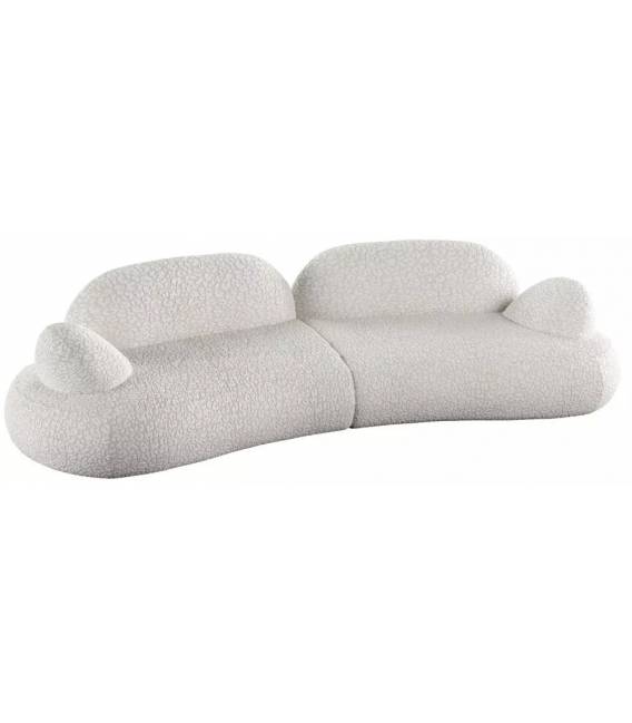 Sofa PEBBLE 300x125 balta