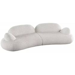 Sofa PEBBLE 300x125 balta