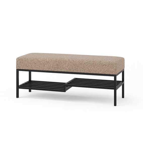 Suoliukas FABIAN 100x35 rusvas/juodos kojelės