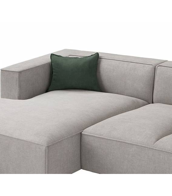 Minkštas kampas CROWN 274x176 pilkas