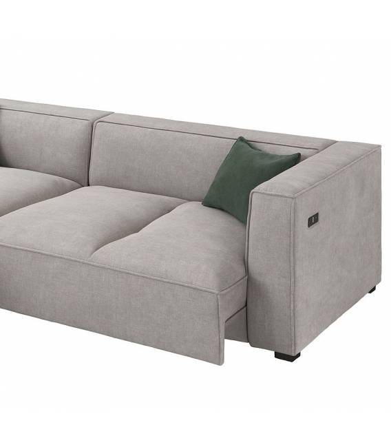 Minkštas kampas CROWN 274x176 pilkas