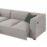 Minkštas kampas CROWN 274x176 pilkas