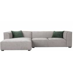 Minkštas kampas CROWN 274x176 pilkas