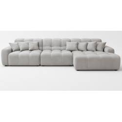 Minkštas kampas OPULENT LARGE 432x200 pilkšvas