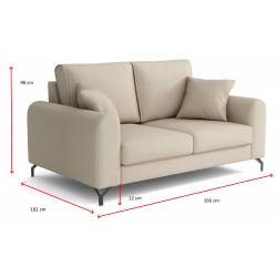 Sofa NERINA 166x102 smėlio