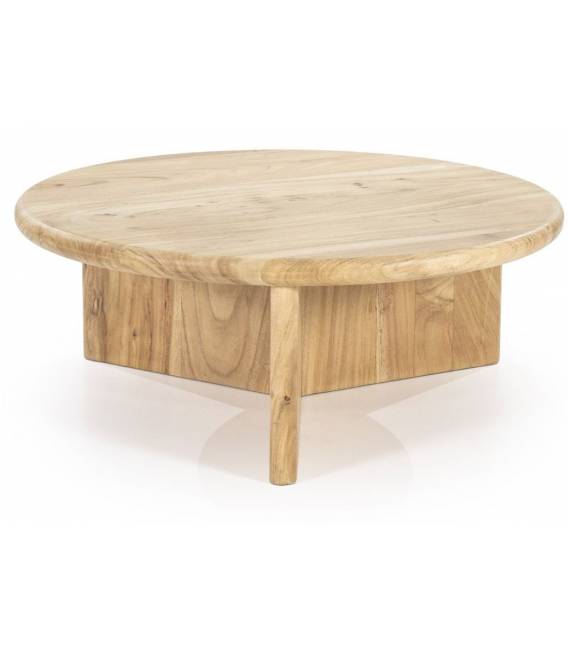 Kavos staliukas LEOTI Ø80 šviesiai rudas