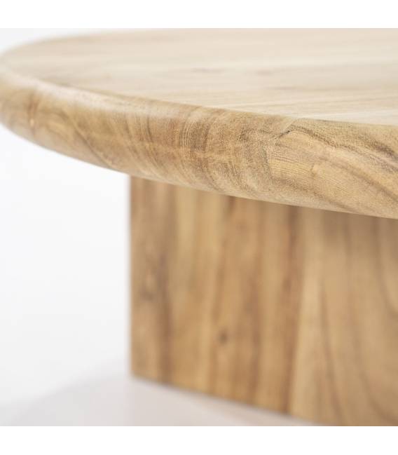 Kavos staliukas LEOTI Ø80 šviesiai rudas