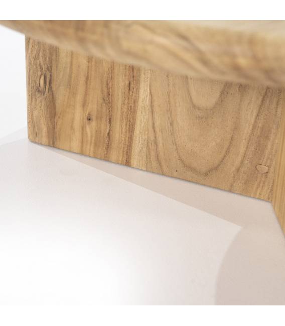 Kavos staliukas LEOTI Ø80 šviesiai rudas