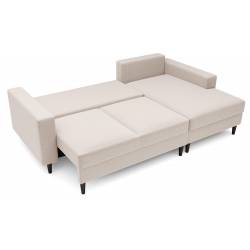 Minkštas kampas EVIA 230×145 baltas