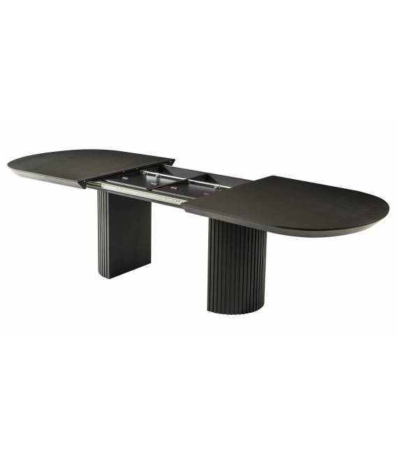 Išskleidžiamas stalas TEMPO 160(200) x103 black beton