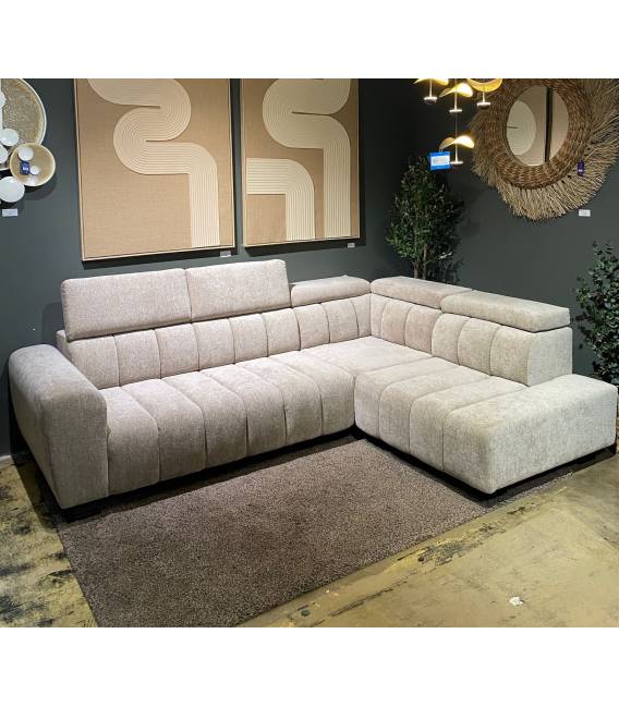 Minkštas kampas LOTUS 282x210 rusvas