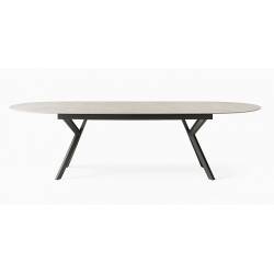 Išskleidžiamas stalas BEAR 206(286)x103 light beton/ black