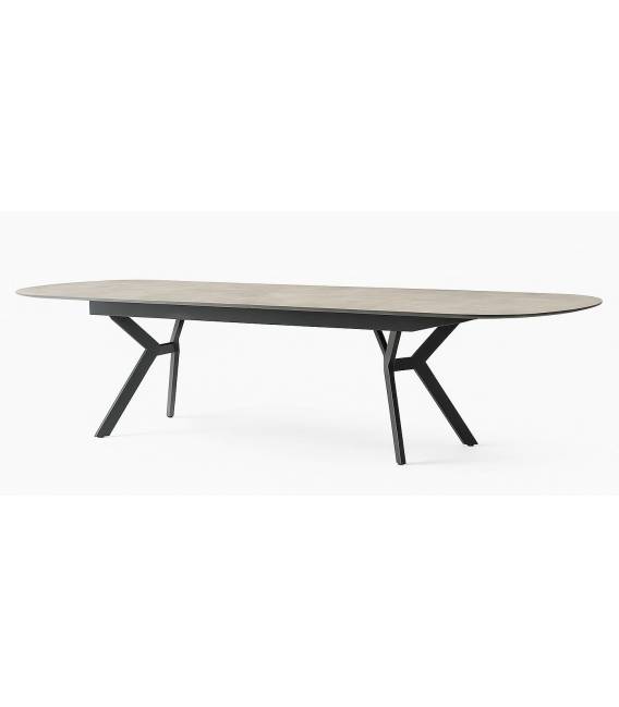 Išskleidžiamas stalas BEAR 206(286)x103 light beton/ black