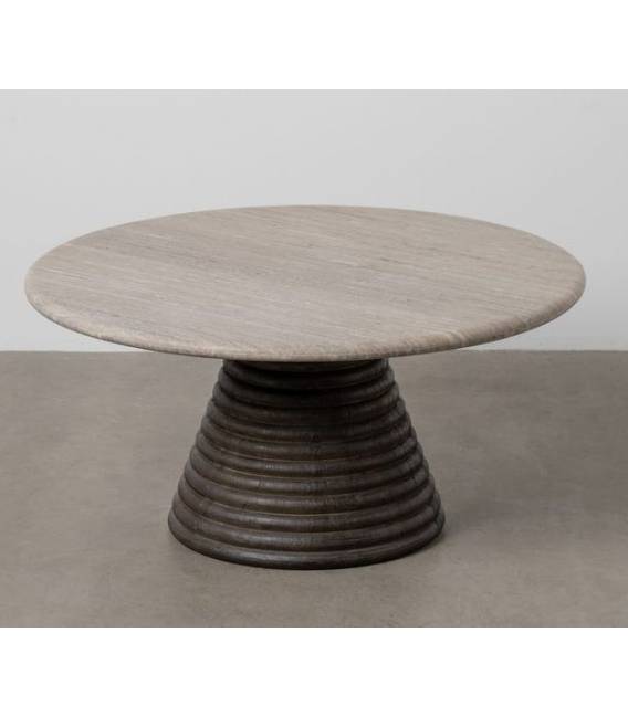 Kavos staliukas MARMO Ø90 rudas