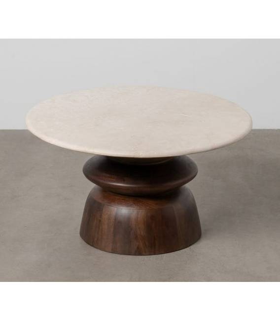 Kavos staliukas ALYA Ø75 rusvas