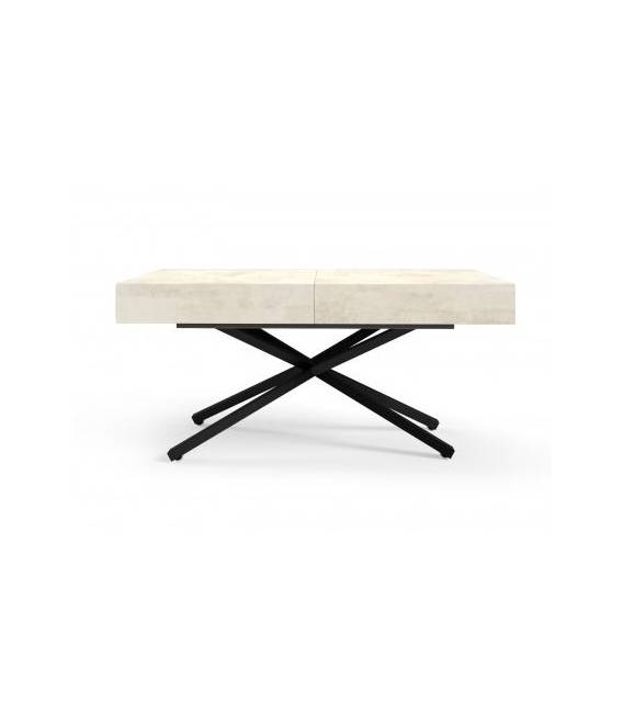 Transformuojamas kavos staliukas MEGARA 120(210)x80 white chromic