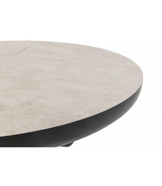 Išskleidžiamas stalas SPIDER Ø100(180)x76 light beton