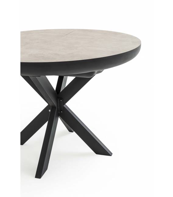 Išskleidžiamas stalas SPIDER Ø100(180)x76 light beton